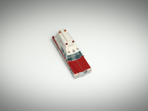 low poly ambulance 04 3D 模型