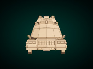 low poly ambulance 04 3D 模型