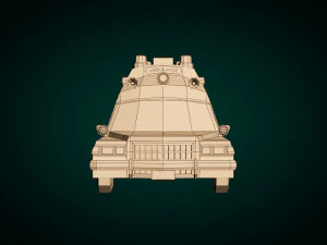 низькополігональна швидка допомога 04 3D Модель