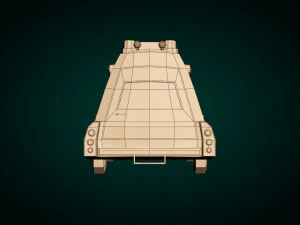 низькополігональна швидка допомога 04 3D Модель