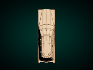 low poly ambulance 04 3D 模型
