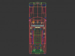 low poly ambulance 04 3D 模型