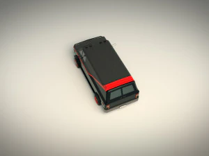 low poly a-team van 3D Model