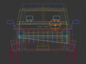 low poly a-team van 3D 모델