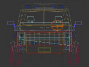 low poly a-team van 3D Model
