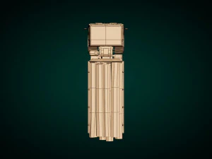 low poly log truck 01 3D Model