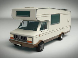 low poly motorhome 01 3D Model