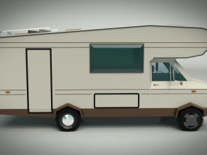 low poly motorhome 01 3D Model