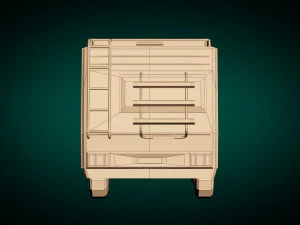 low poly motorhome 01 3D Model