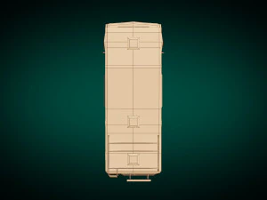 low poly motorhome 01 3D Model