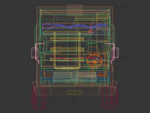 low poly motorhome 01 3D Model