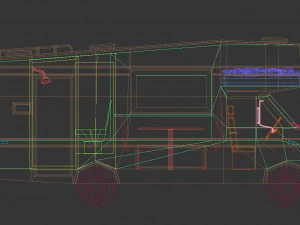 low poly motorhome 01 3D Model