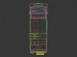 low poly motorhome 01 3D Model