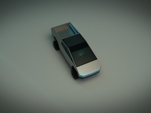 low poly sci-fi car 01 3D Model