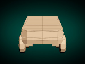 low poly sci-fi car 01 3D Model