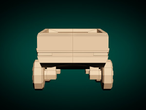 low poly sci-fi car 01 3D Model
