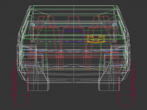 low poly sci-fi car 01 3D Model