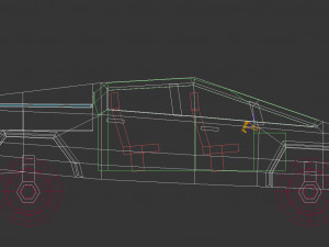 low poly sci-fi car 01 3D Model
