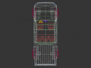 low poly sci-fi car 01 3D Model