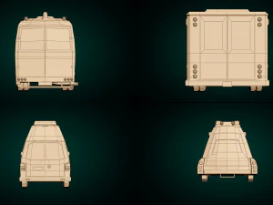 pacchetto ambulanza low poly Modello 3D