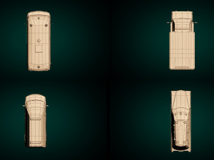low poly ambulance pack 3D मॉडल