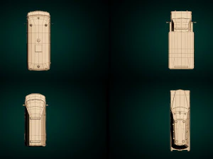 pacchetto ambulanza low poly Modello 3D