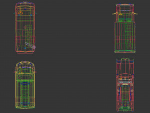 low poly ambulance pack 3D मॉडल