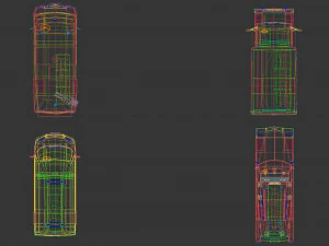 pacchetto ambulanza low poly Modello 3D