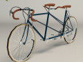low poly tandem bike 3D Model