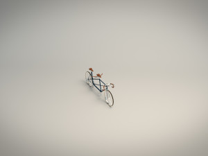 low poly tandem bike Model 3D
