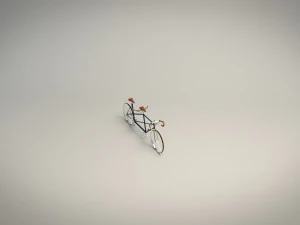 low poly tandem bike 3D Model