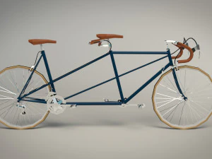low poly tandem bike 3D Model