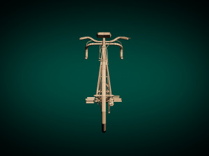 low poly tandem bike Model 3D