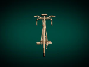 low poly tandem bike 3D Model