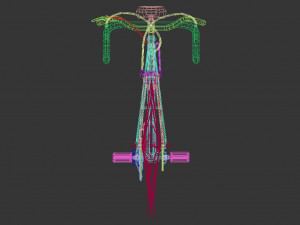 low poly tandem bike Model 3D