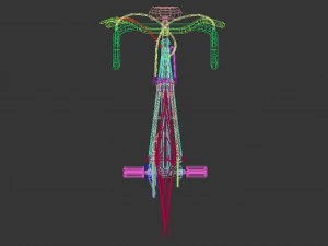 low poly tandem bike 3D Model