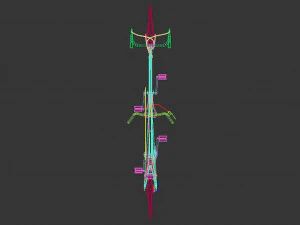 low poly tandem bike 3D Model