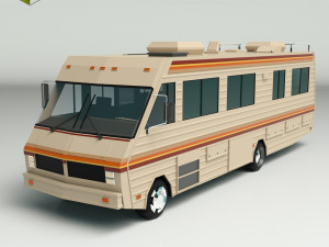 low poly motorhome 02 3D-Modell