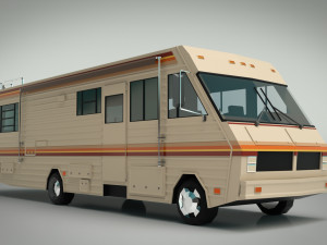 low poly motorhome 02 Model 3D