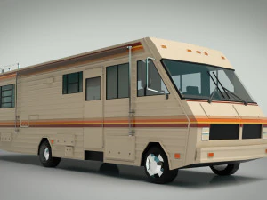 low poly motorhome 02 3D Model