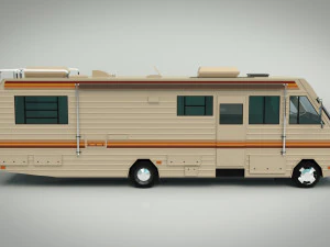 low poly motorhome 02 3D Model