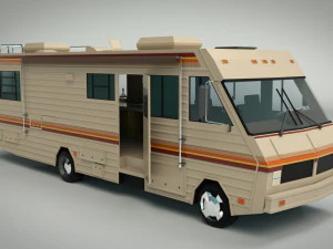 low poly motorhome 02 3D Model