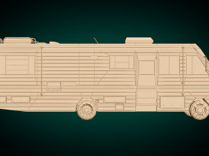 low poly motorhome 02 Model 3D