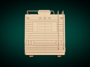 low poly motorhome 02 Model 3D