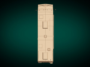 low poly motorhome 02 Model 3D