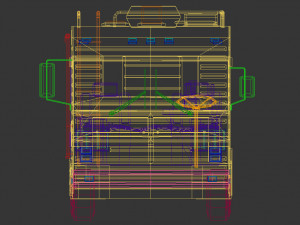 low poly motorhome 02 Model 3D