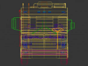 low poly motorhome 02 3D Model