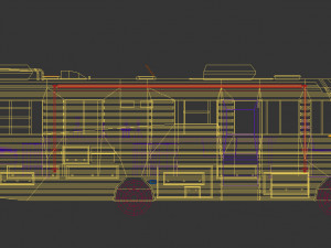 low poly motorhome 02 Model 3D