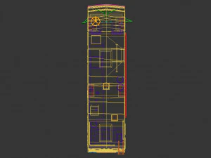low poly motorhome 02 3D Model