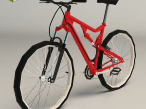 low poly mountain bike 3D Model